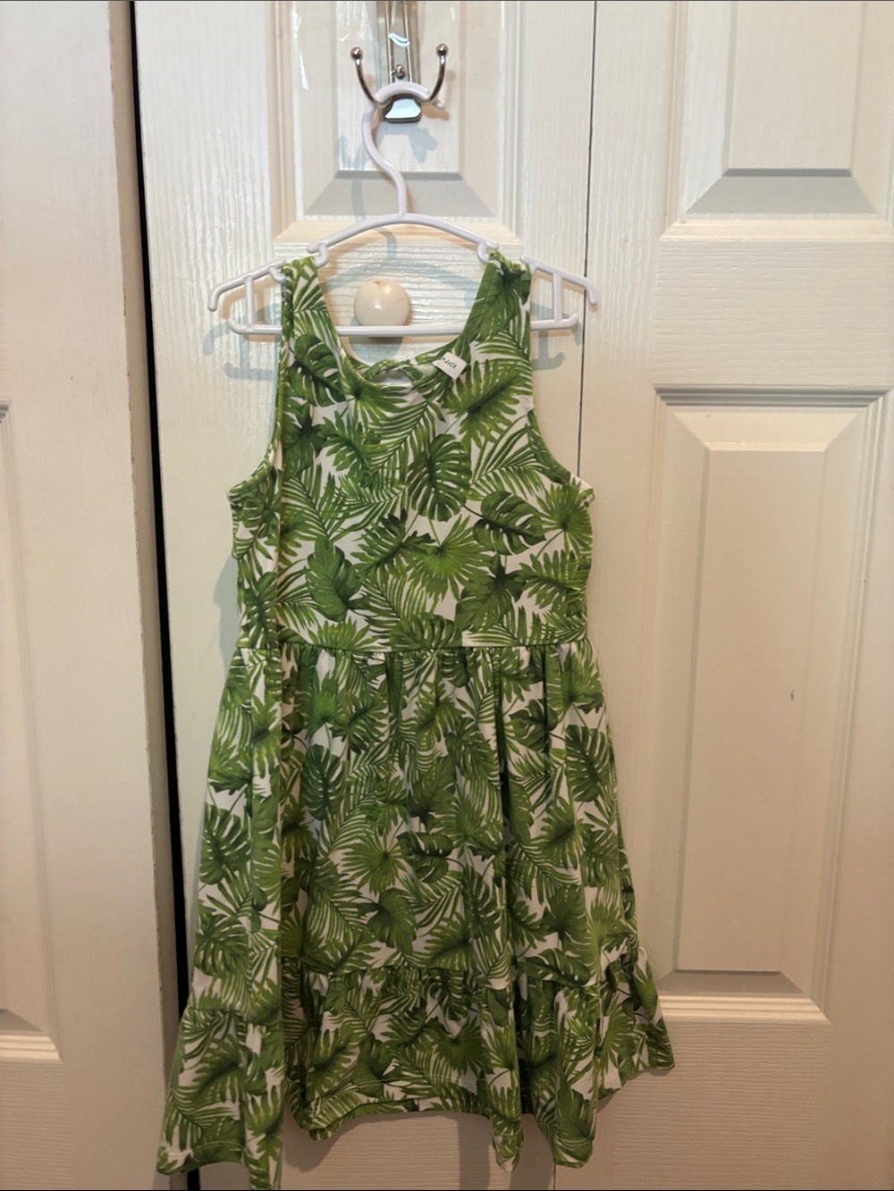 Janie and Jack Green Leaf Print Sleeveless Dress